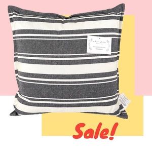 Decorative pillow black and white striped